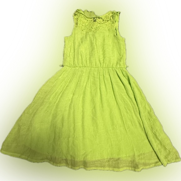Amy Byer Vibrant Green Kids Dress - Picture 2 of 3